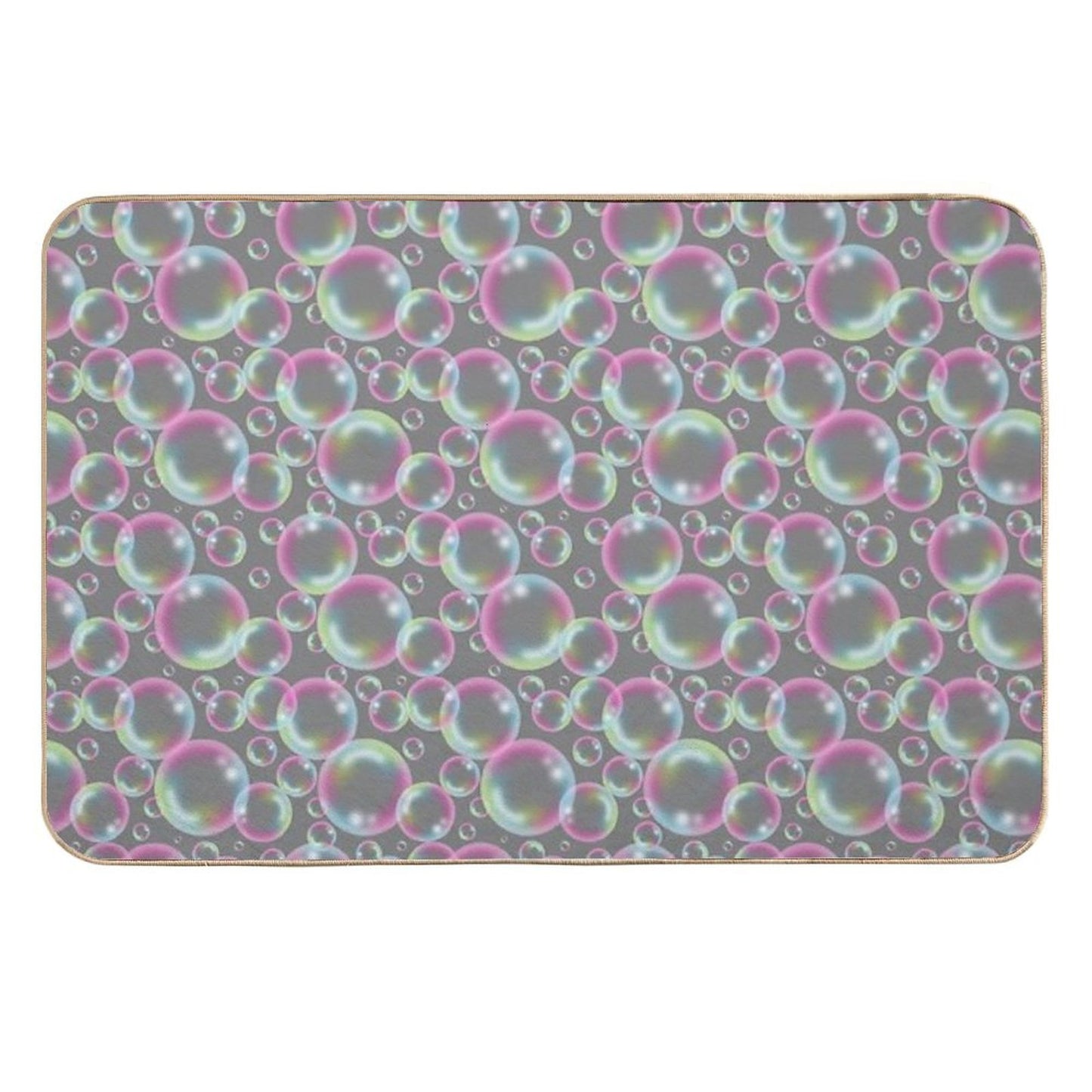 Bubbly Bubbles (Grey)  High-Traffic Bath Mat