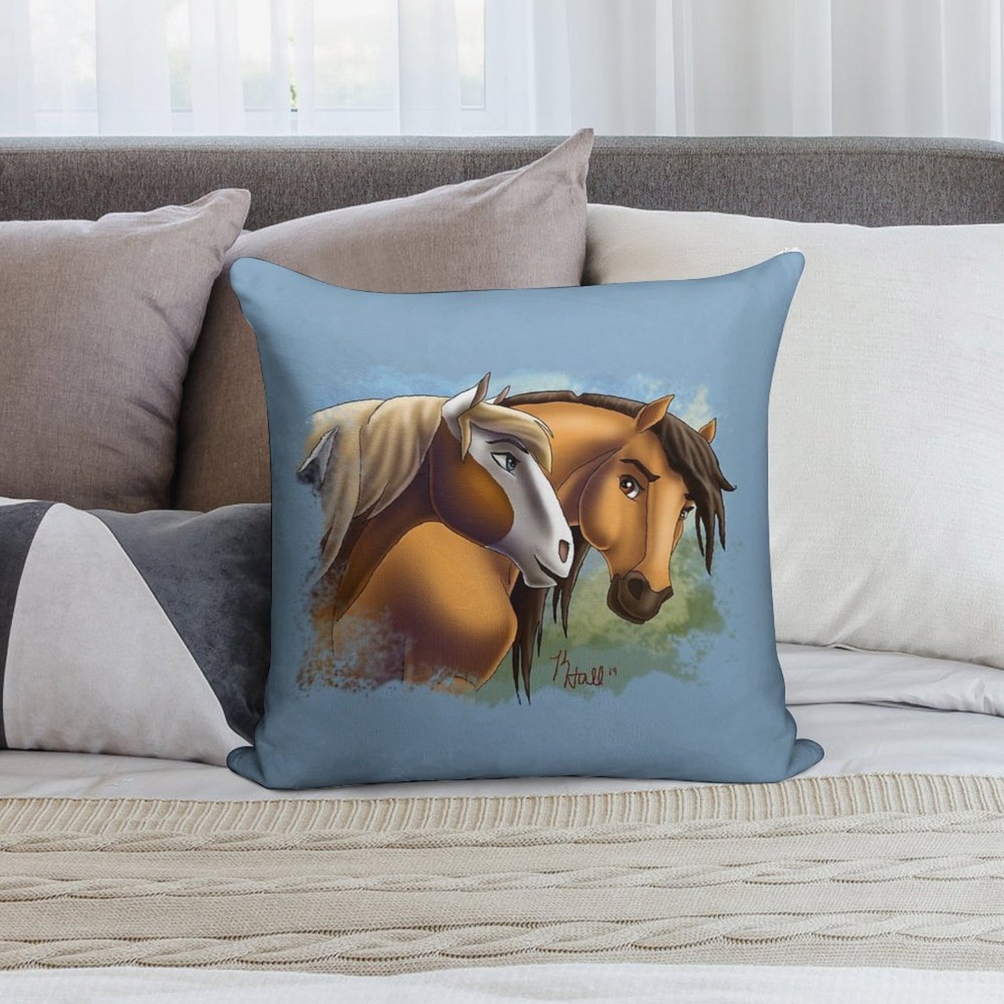 Spirit And Rain - Love Found Us Soft Reinforced Edging Throw Pillow