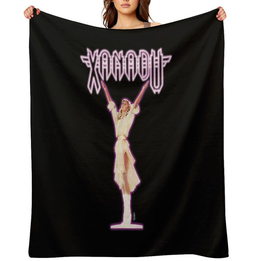XANADU Kira Olivia Newton-John - Purple Glow Shrink-resistant Throw Blanket