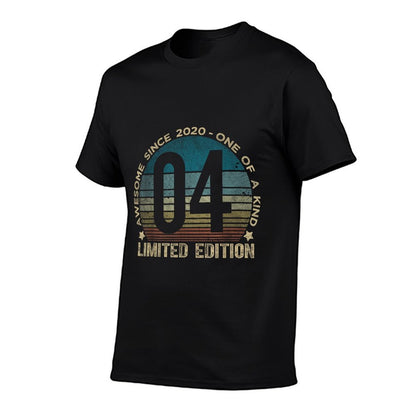4th Birthday 4 Year Old Gifts Vintage 2020 Limited Edition  Oversized Silhouette T-Shirt