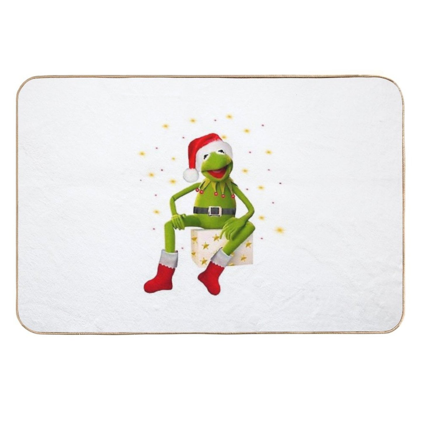 Kermit Muppet Show-Christmas  Toxin-Free Bath Mat