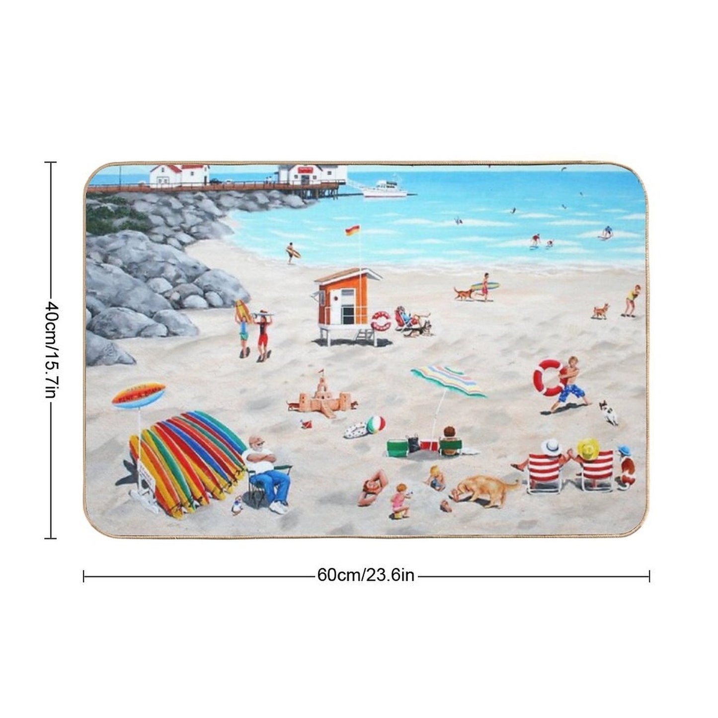 Dog Day Afternoon  Rapid-Drying Bath Mat