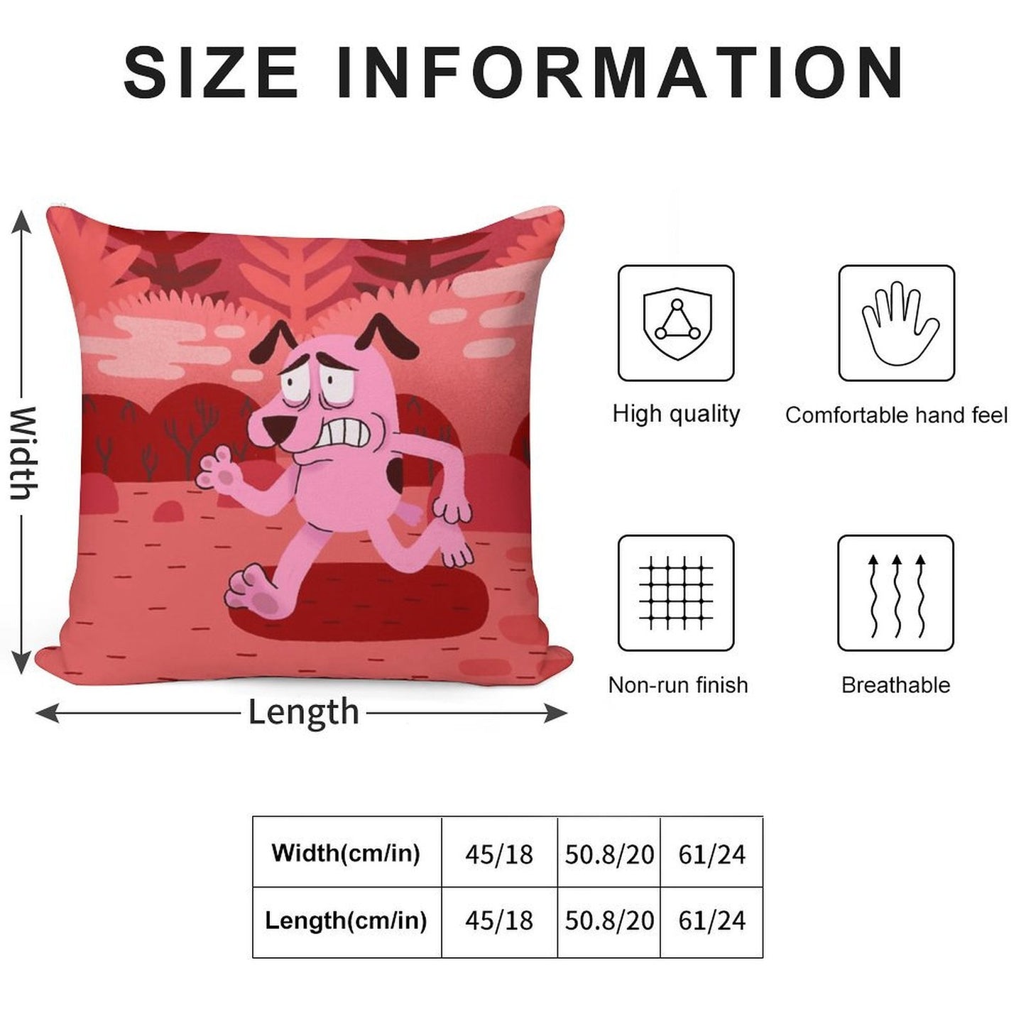 Fear And Courage Soft Fade-Resistant Throw Pillow