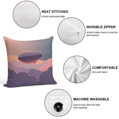 Airship Soft Skin-Friendly Throw Pillow