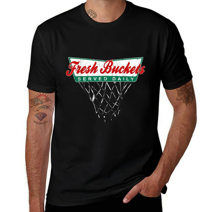 Basketball Player Fresh Buckets Served Daily Bball  Slim-fit Cut T-Shirt