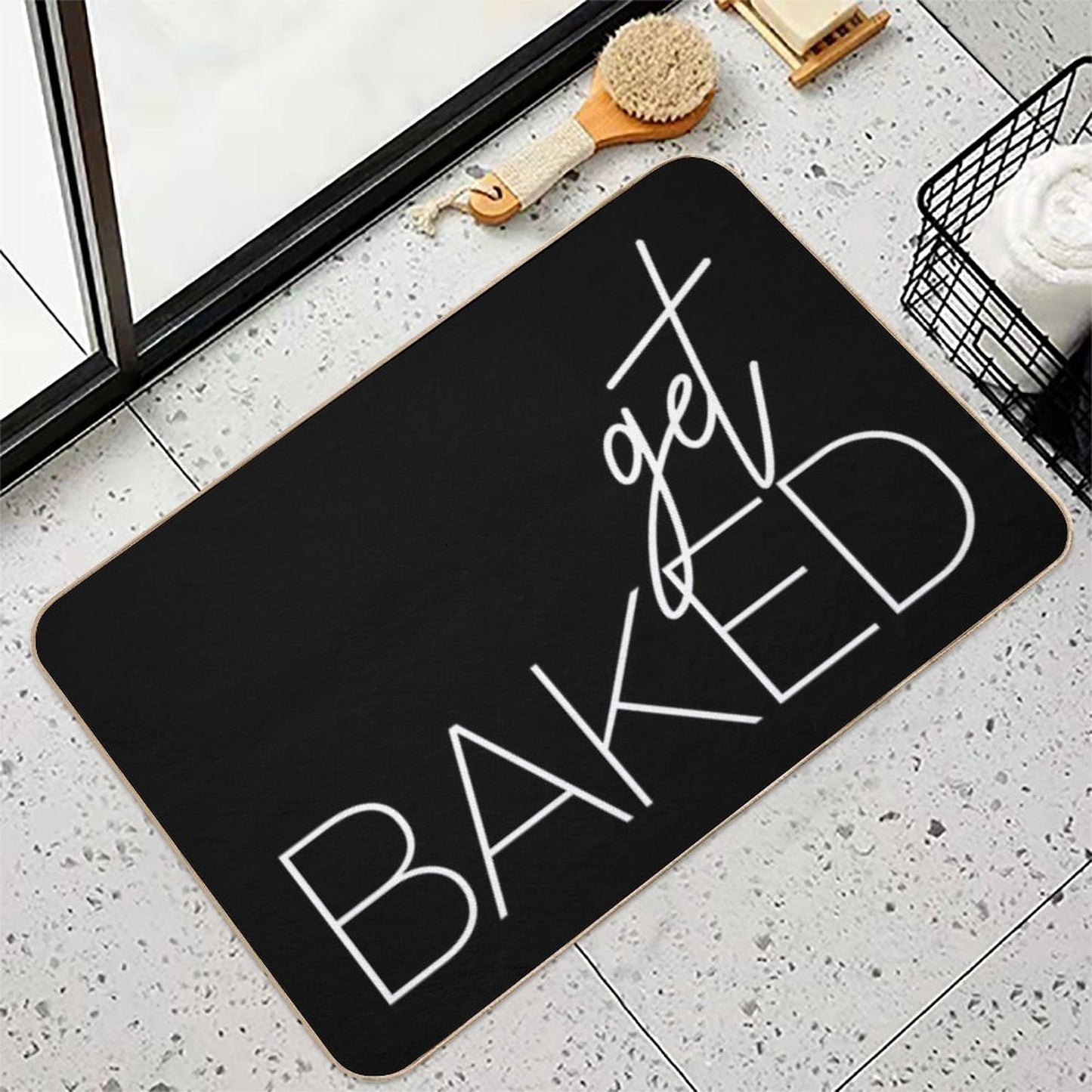 Get Baked White  Toxin-Free Bath Mat
