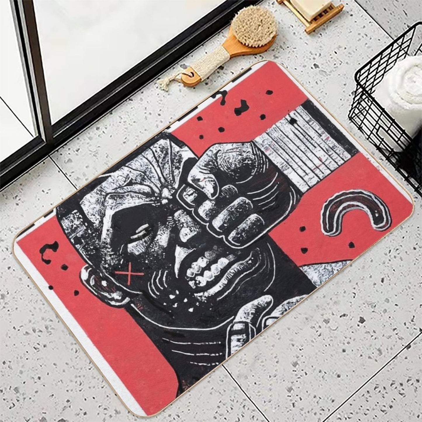Heavy Hands Graphic by Gian Galang  Long-Lasting Bath Mat