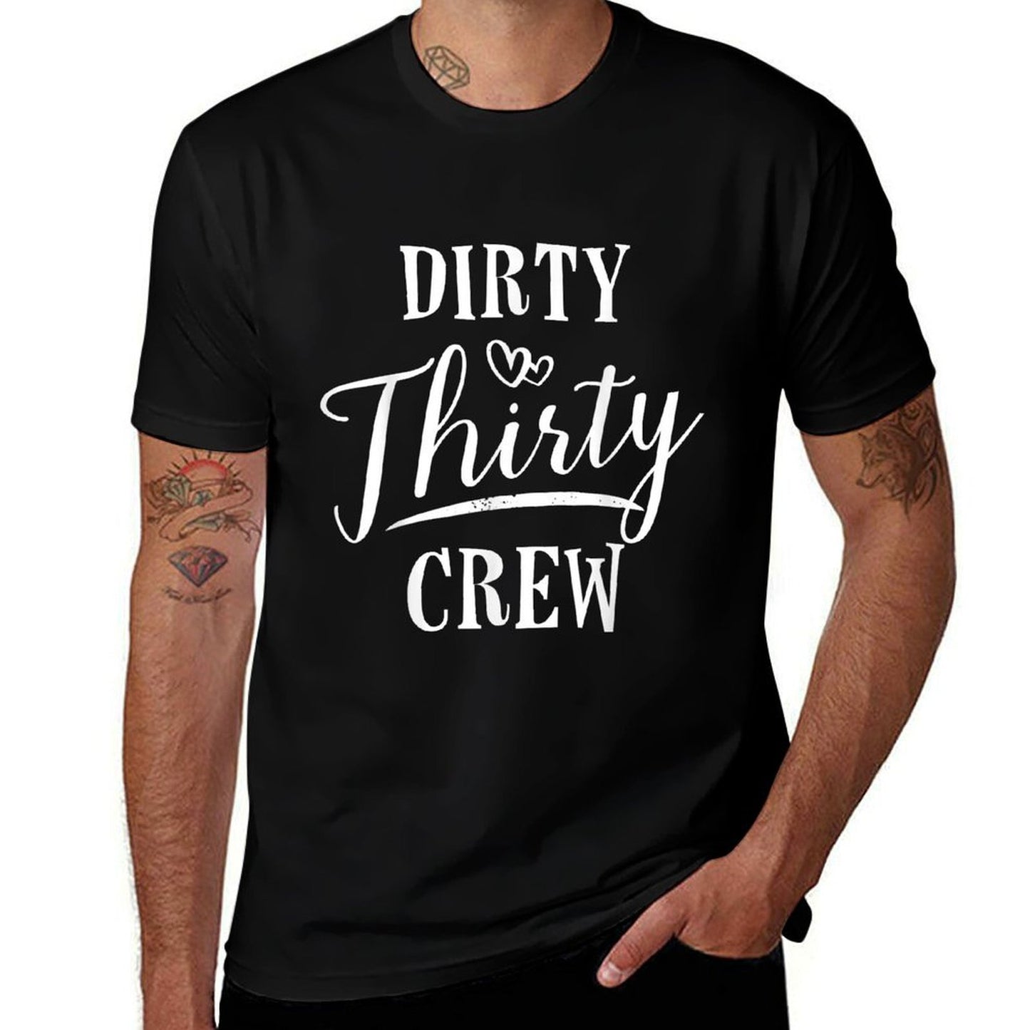 Dirty Thirty Crew 30th Birthday Squad B-day Funny  Lightweight T-Shirt