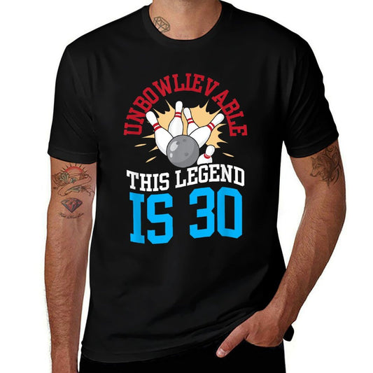 Unbowlievable This Legend Is 30 Bowling 30th Birthday  Oversized Silhouette T-Shirt