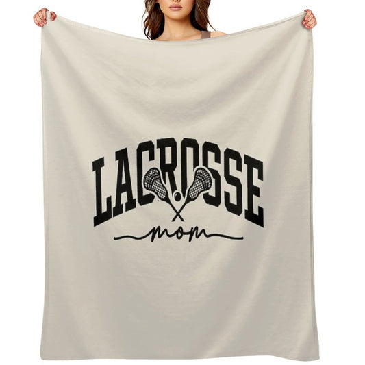 Lacrosse Mom  Sports Mom Durable Throw Blanket