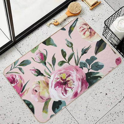 Graceful Watercolor Blossoms - Beautiful Nature Art  Anti-Trip Bath Mat