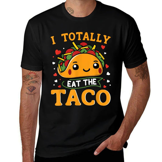 I Totally Eat The Taco Funny Mexican Food Taco Lover  Polyester Blend T-Shirt