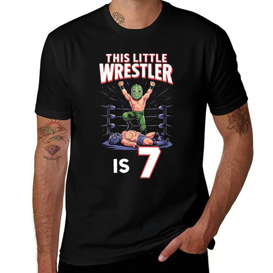 7th Wrestling Birthday Party This Little Wrestler Is 7  Breathable T-Shirt