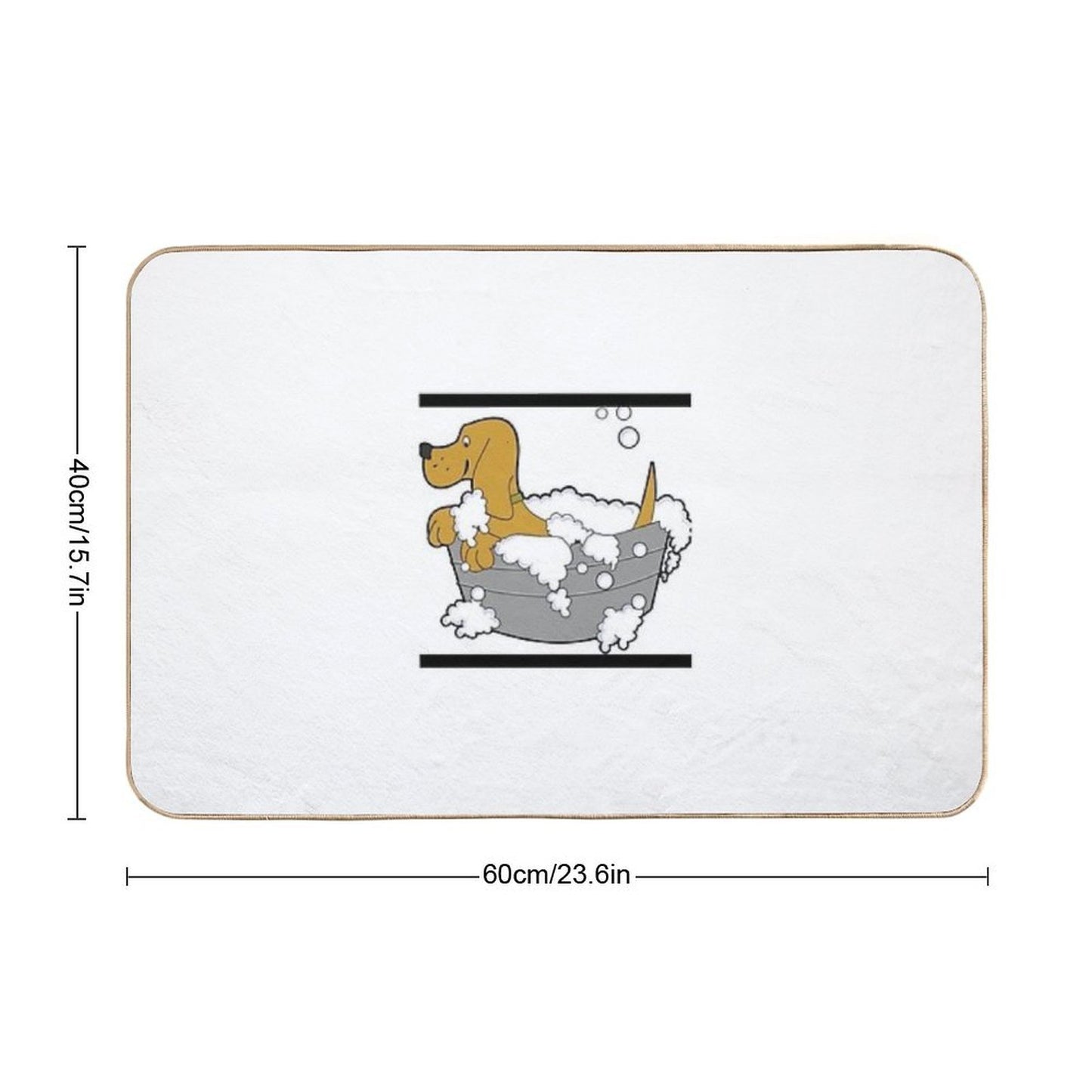 Puppy in Bath Tub  Slip-Resistant Bath Mat