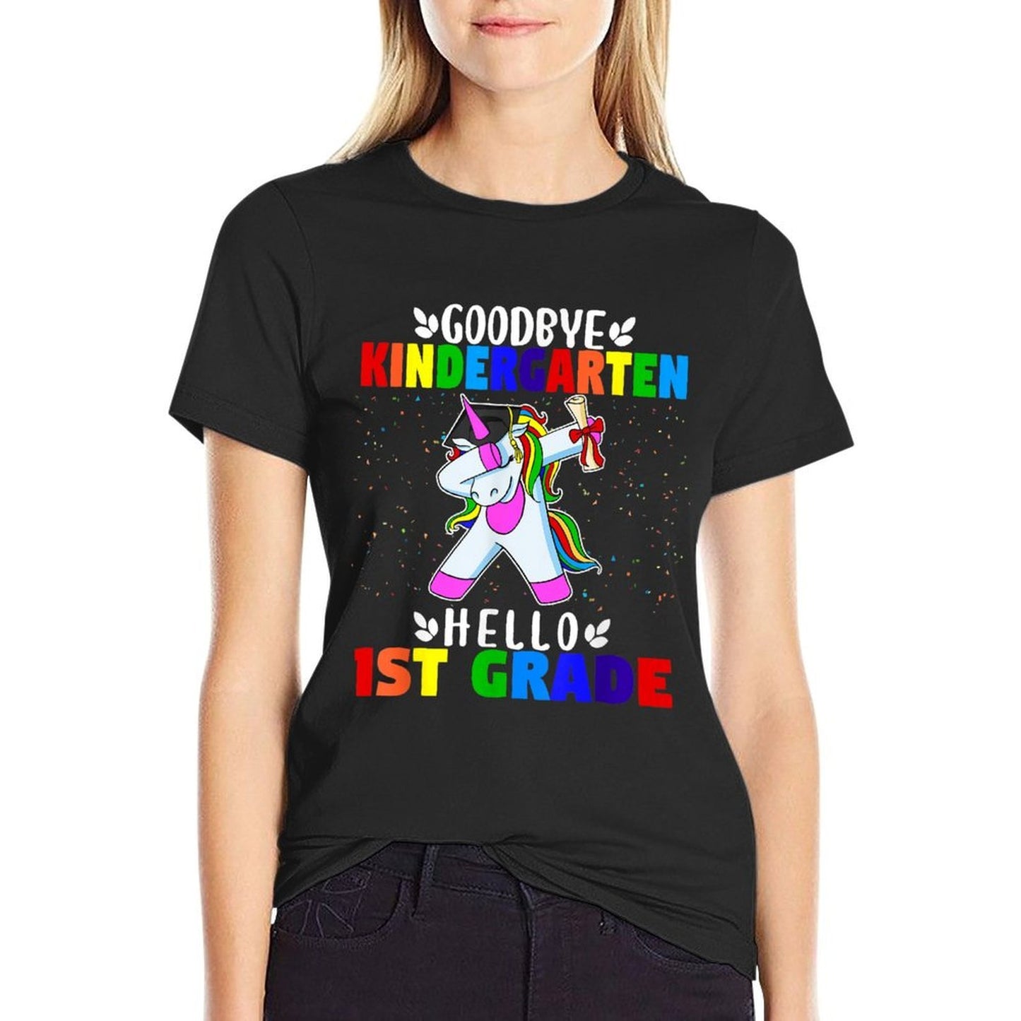 Goodbye Kindergarten Hello 1st Grade Kindergarten Graduation  Graphic-printed T-Shirt