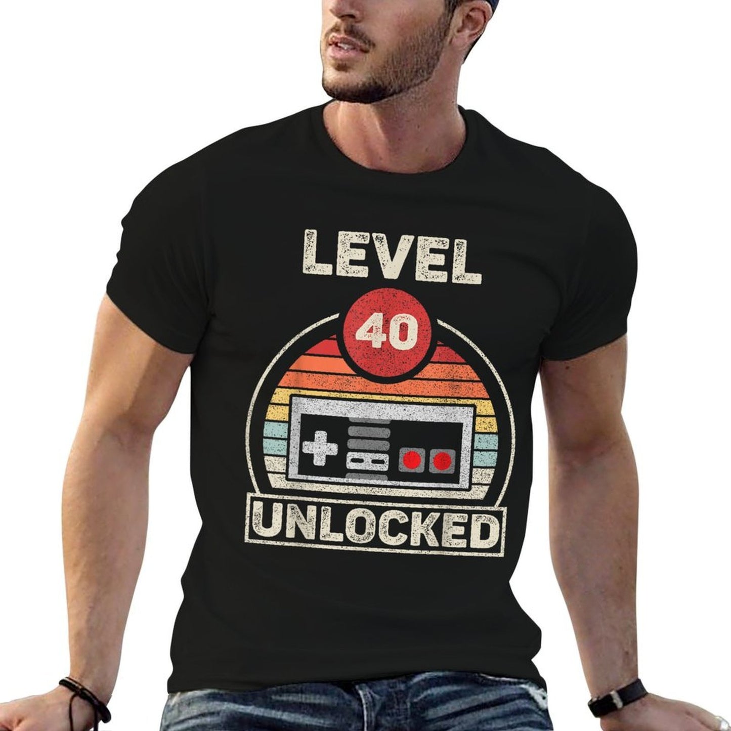 Retro Level 40 Unlocked Video Gamer 40th Birthday  Classic T-Shirt