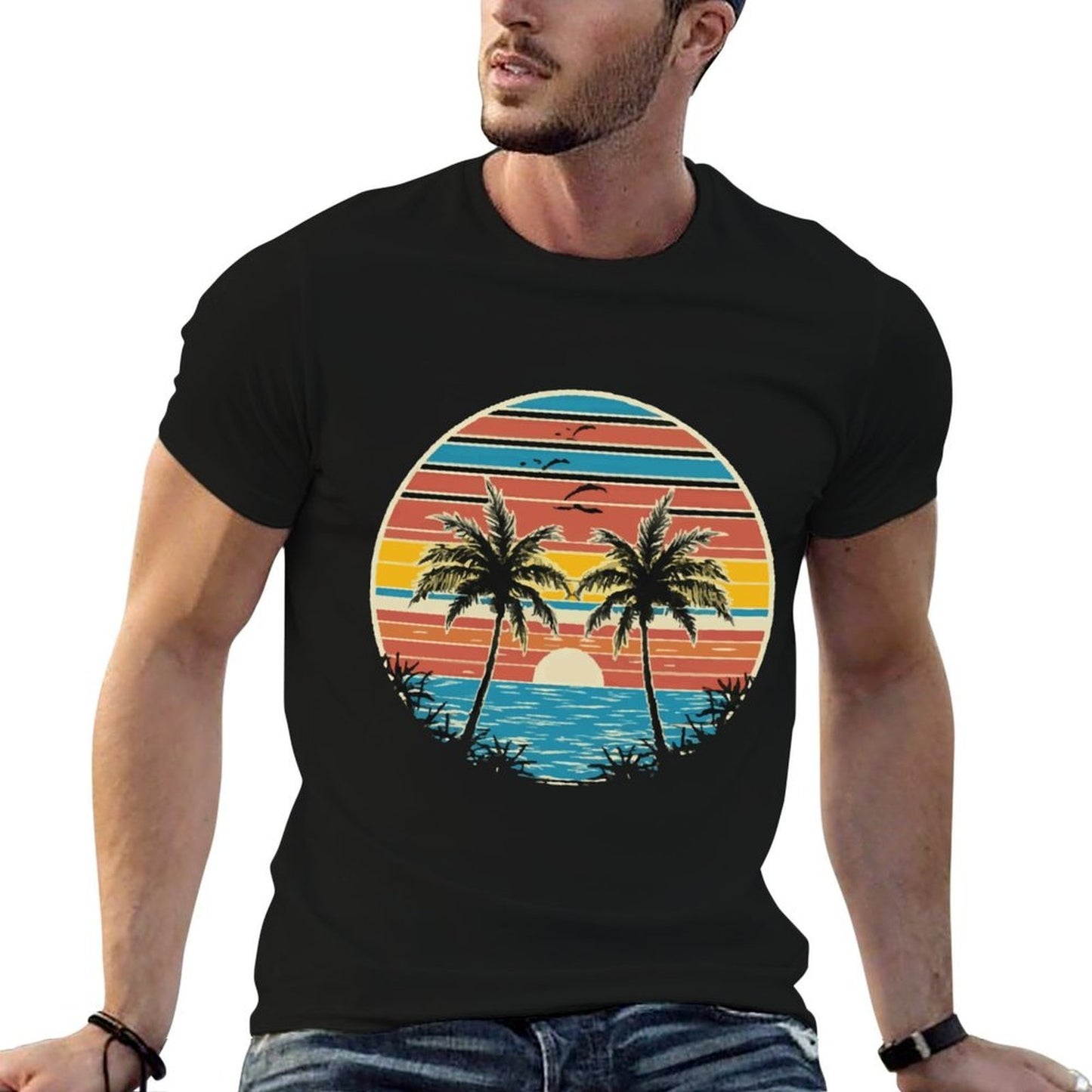 Sunset Palms Serenity  Versatile T-Shirt