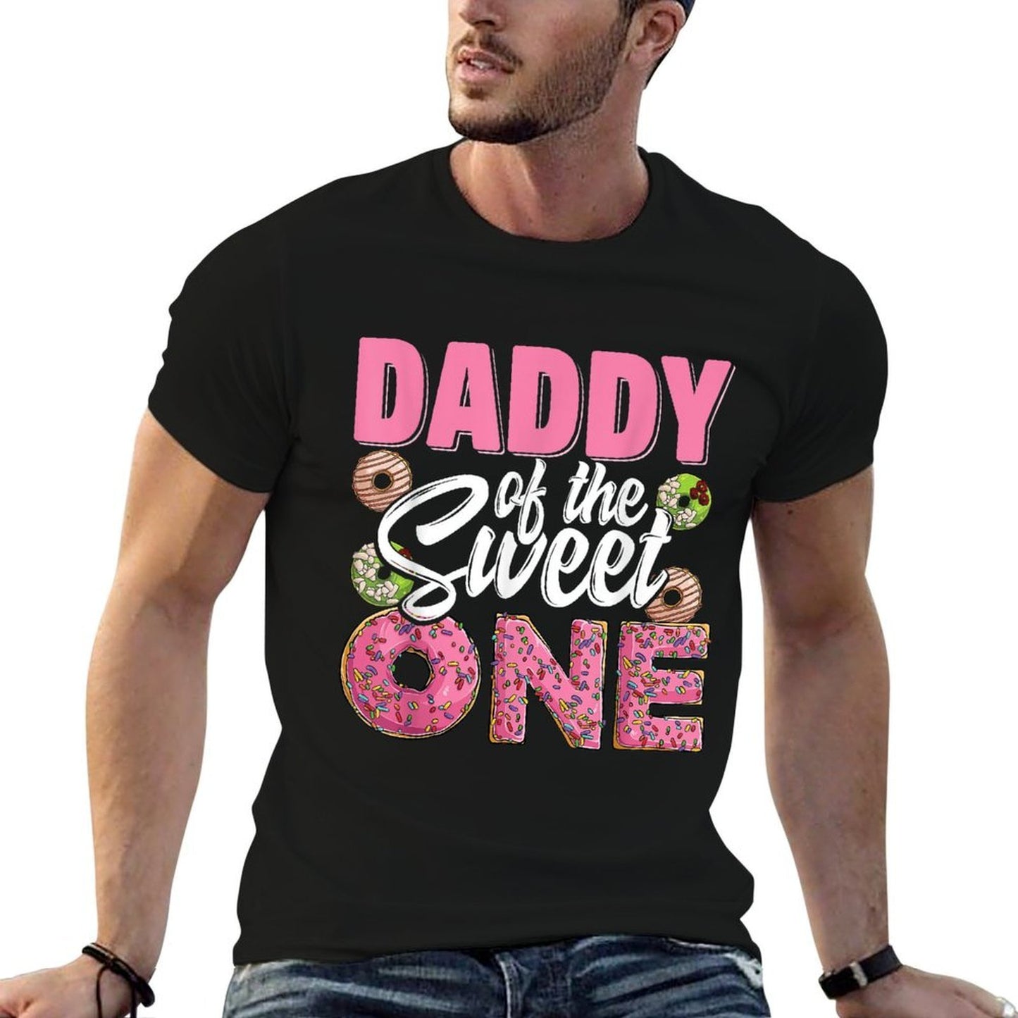 Daddy of The Sweet One Birthday 1st B-day Donut One Party  Relaxed-fit T-Shirt