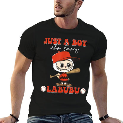 Just A Boy Who Love Labubu Funny Baseball Player Lover Kids  Stretchy T-Shirt