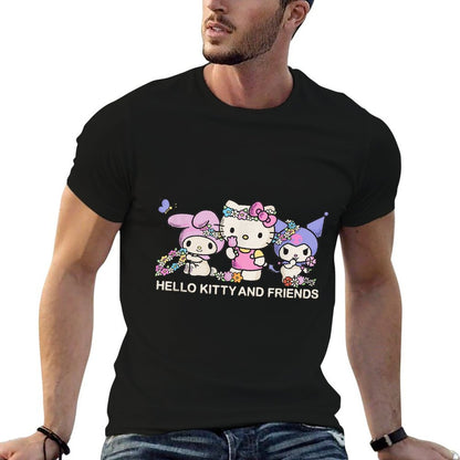 Sanrio Hello Kitty And Friends Flower Crowns, Small, Black  Moisture-wicking T-Shirt