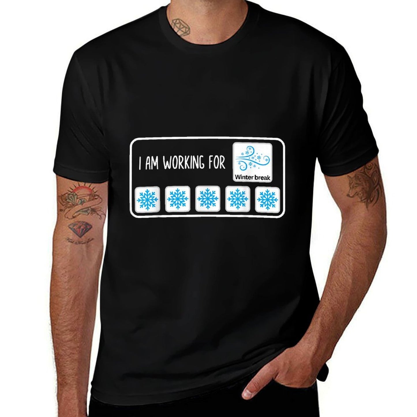 I Am Working for Winter Break Christmas SPED Teacher Xmas  Vintage-inspired T-Shirt