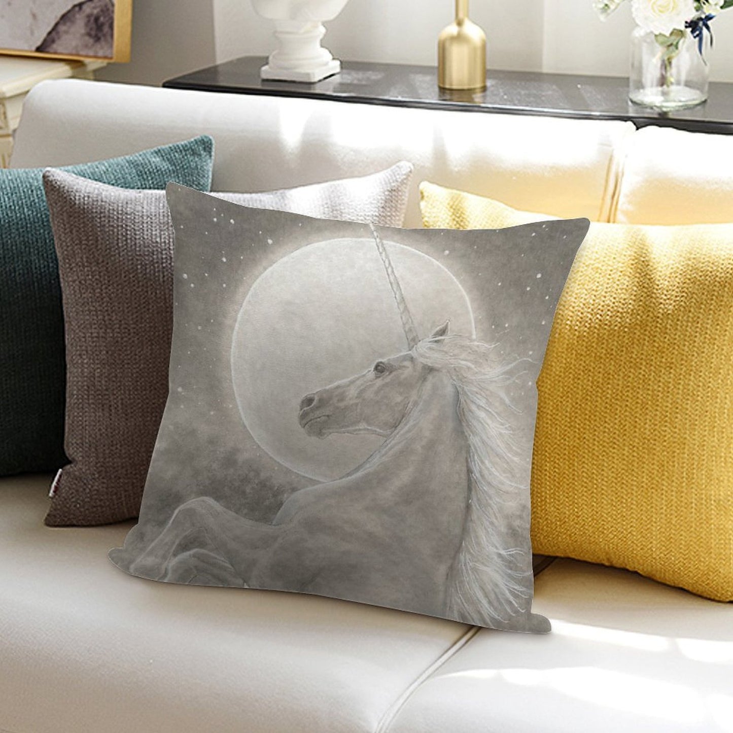 The Unicorn Soft Multiple Sizes Throw Pillow
