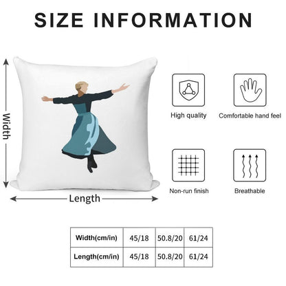 Sound of Music Soft Ultra-Soft Texture Throw Pillow
