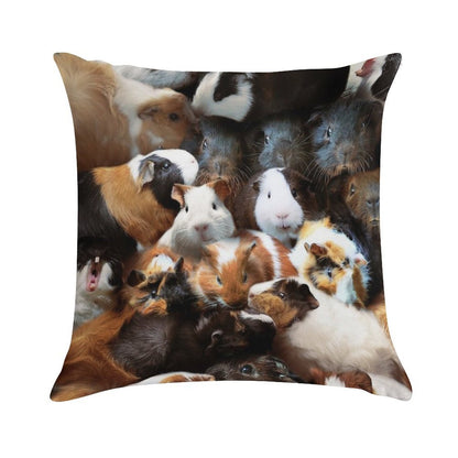Guinea Pigs Soft Reinforced Edging Throw Pillow