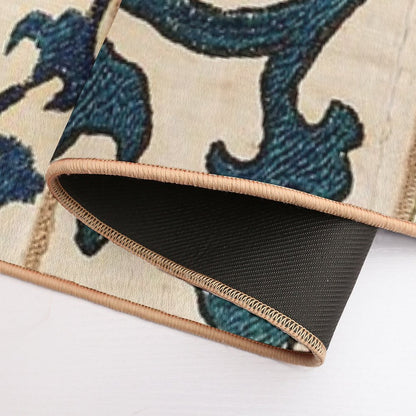 Shakhrisyabz Suzani Joynamoz Uzbekistan Floral Embroidery Print  Odorless Bath Mat