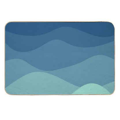 Deep Dark Ocean Modern Abstract Art  Absorbent Bath Mat
