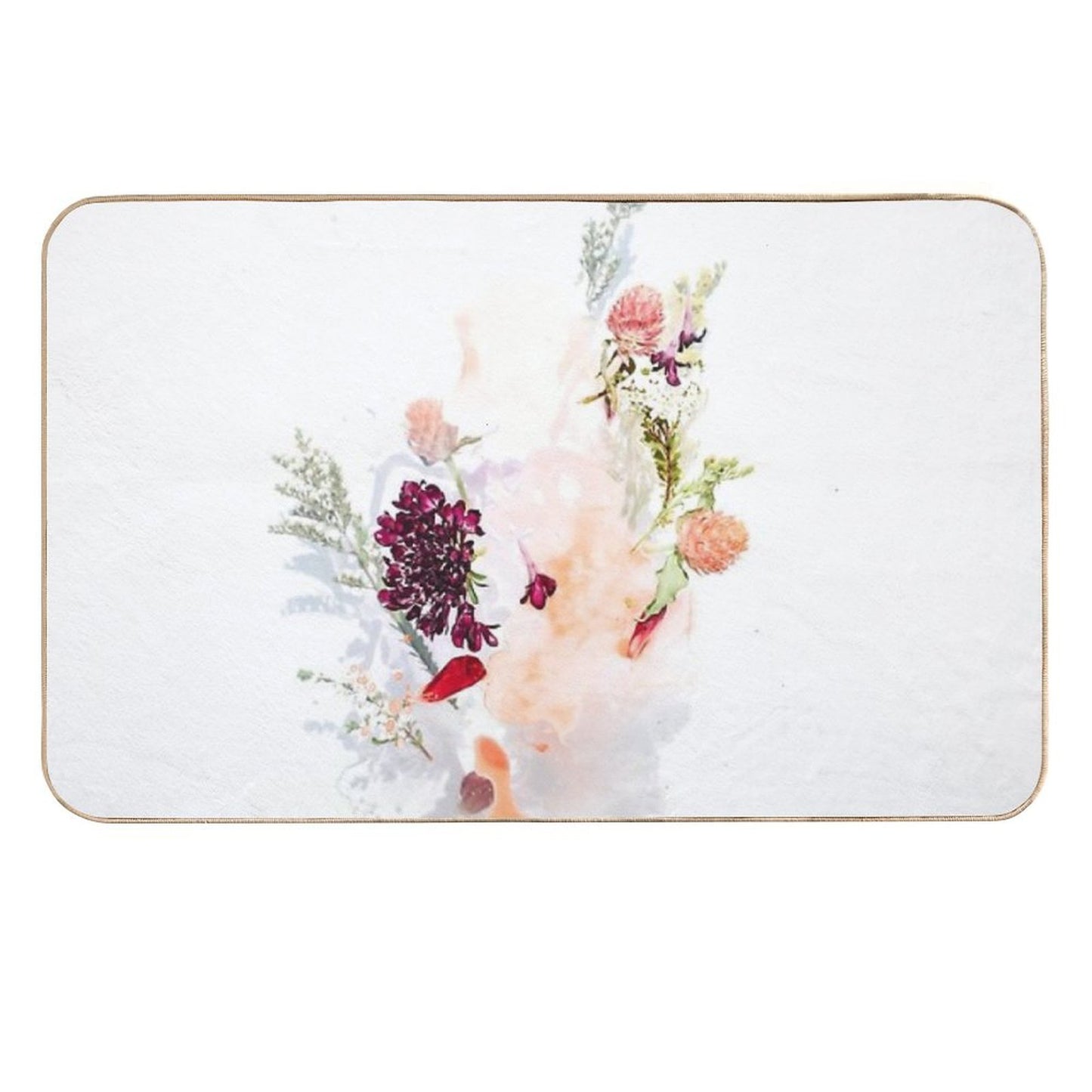 Floral Print Gift Idea for Nature Lovers  Pet-Safe Bath Mat