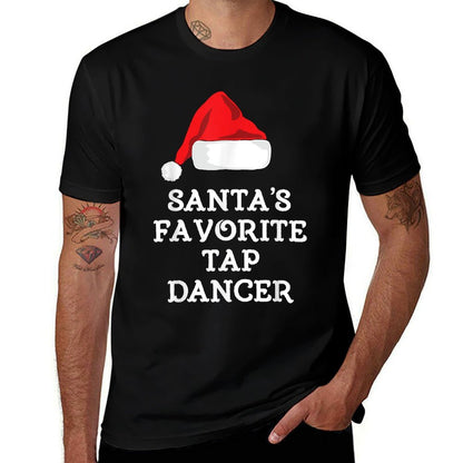 Santas Favorite Tap Dancer Christmas Funny Dancing Dance  Polyester Blend T-Shirt