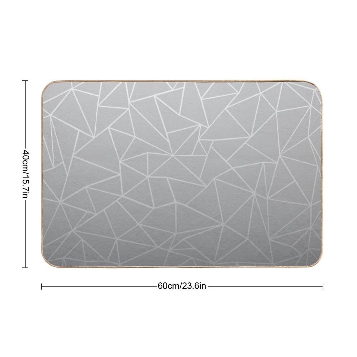 Abstract Ombre White  Slip-Resistant Bath Mat