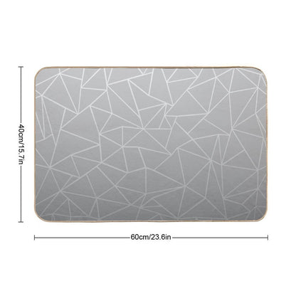 Abstract Ombre White  Slip-Resistant Bath Mat