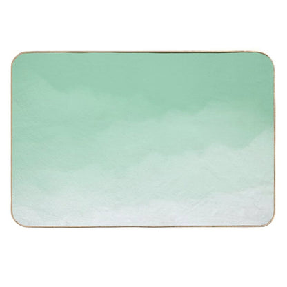 Seafoam Green Watercolor Ombre (seafoam Greenwhite)  Pet-Safe Bath Mat