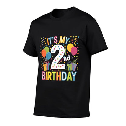 Kids Kids 2nd Birthday Boy Toddler Two 2 Year Old Birthday  Graphic-printed T-Shirt