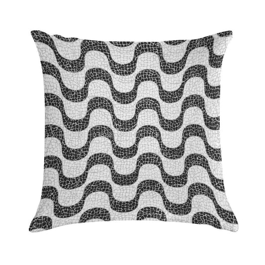 The Magic of Copacabana Sidewalk Theme Soft Warmth Comfort Throw Pillow