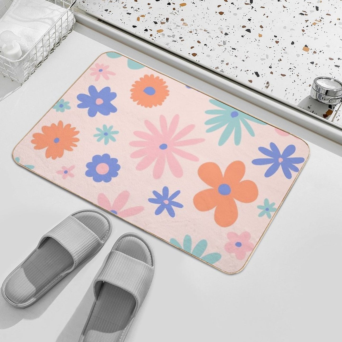 Daisies  Repositionable Bath Mat