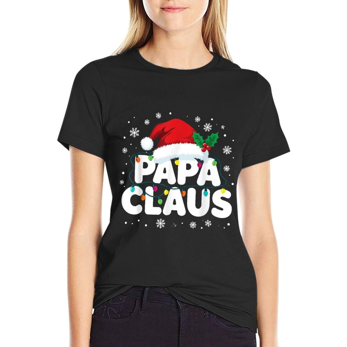 Papa Claus Matching Family Christmas Pajamas  Durable T-Shirt
