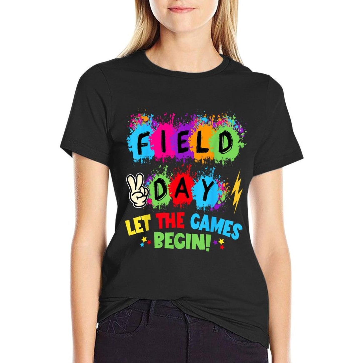 Let The Games Begin Field Day School Teachers Boys Girls Comfortable T-Shirt