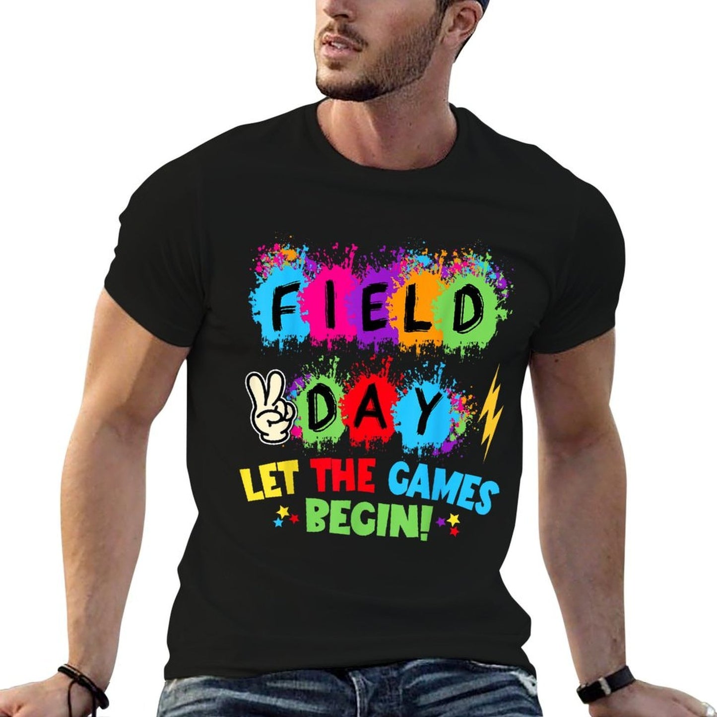 Let The Games Begin Field Day School Teachers Boys Girls Comfortable T-Shirt