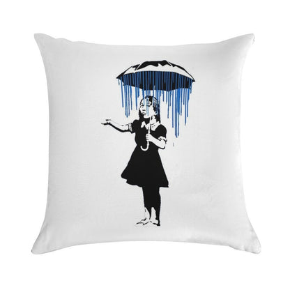 Banksy Raining on The Inside! Soft Home Decor Throw Pillow