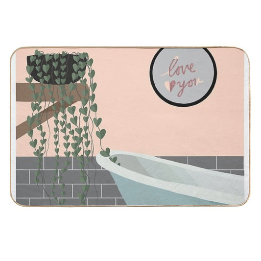 Minimalist Bathroom  Fade-Resistant Bath Mat