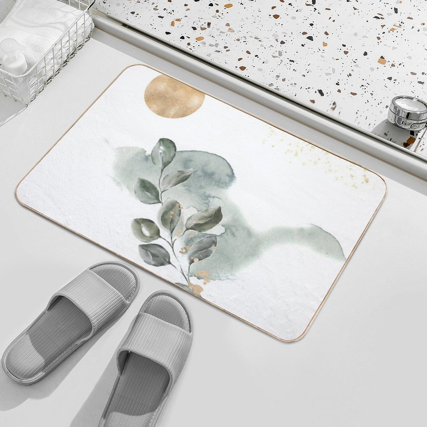 Ikebana Gentle Composition  Eco-Friendly Bath Mat