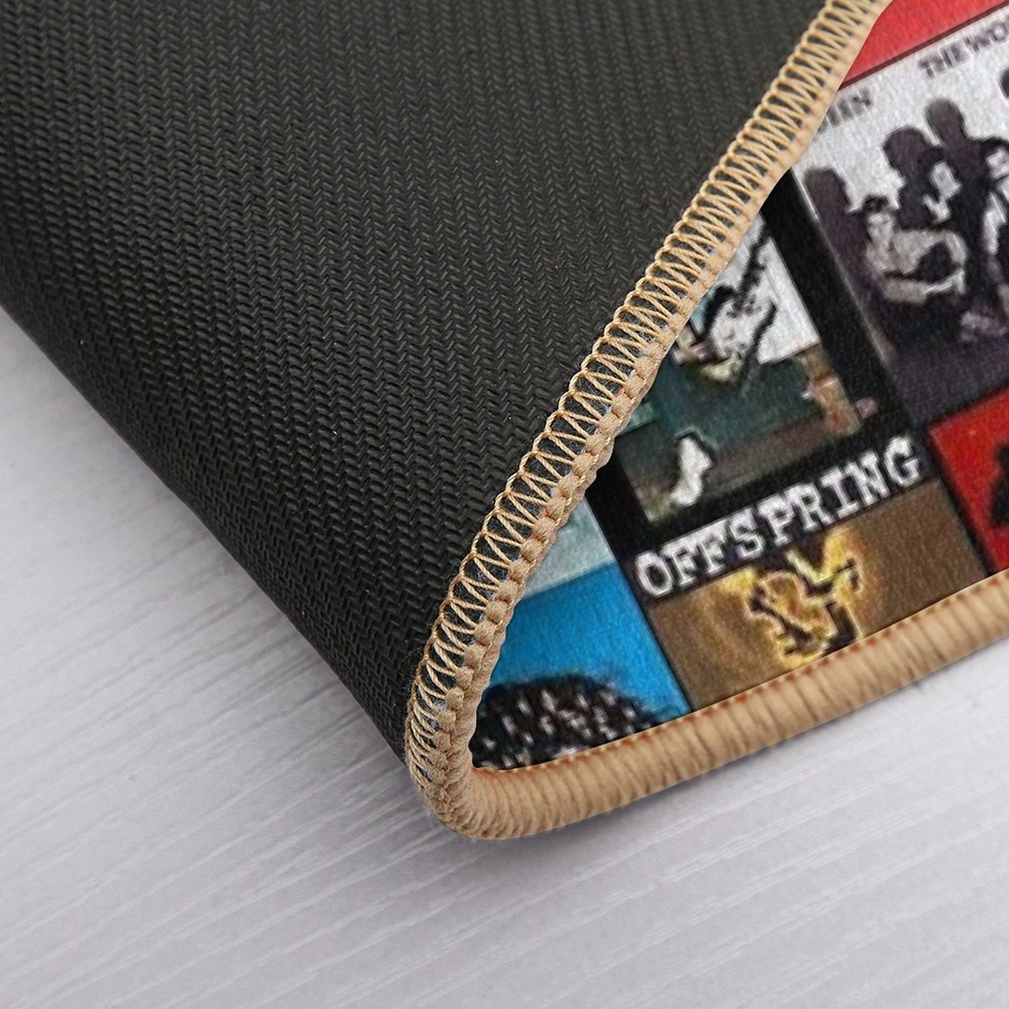 Retro Album Cover Collage Durable Bath Mat