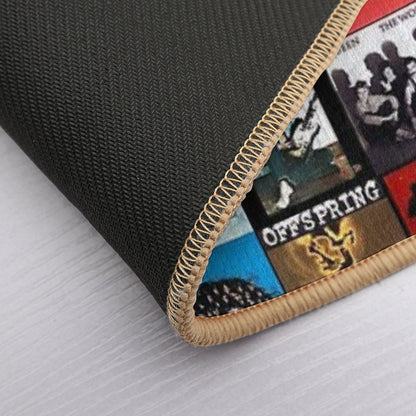 Retro Album Cover Collage Durable Bath Mat