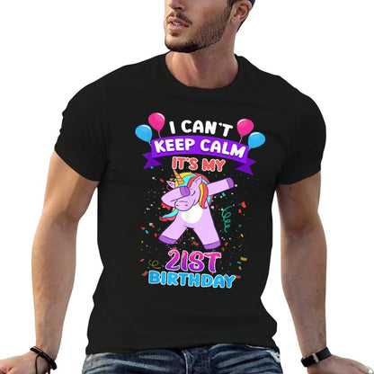 21st Birthday Unicorn For 21 Years Old Women At Age 21  Slim-fit Cut T-Shirt