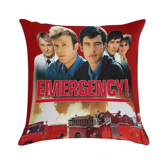 Retro Vintage 70s Medical Drama EMERGENCY! Tribute Soft Luxury Feel Throw Pillow