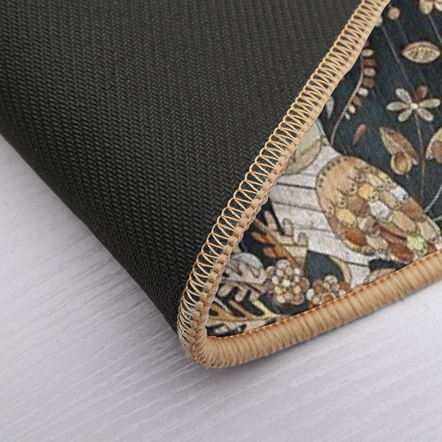 Wooden Wonderland Barn Owl Collage  Rapid-Drying Bath Mat