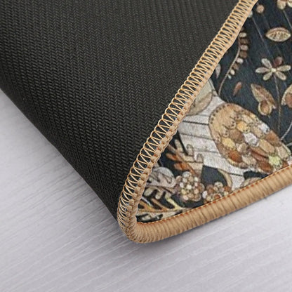 Wooden Wonderland Barn Owl Collage  Rapid-Drying Bath Mat